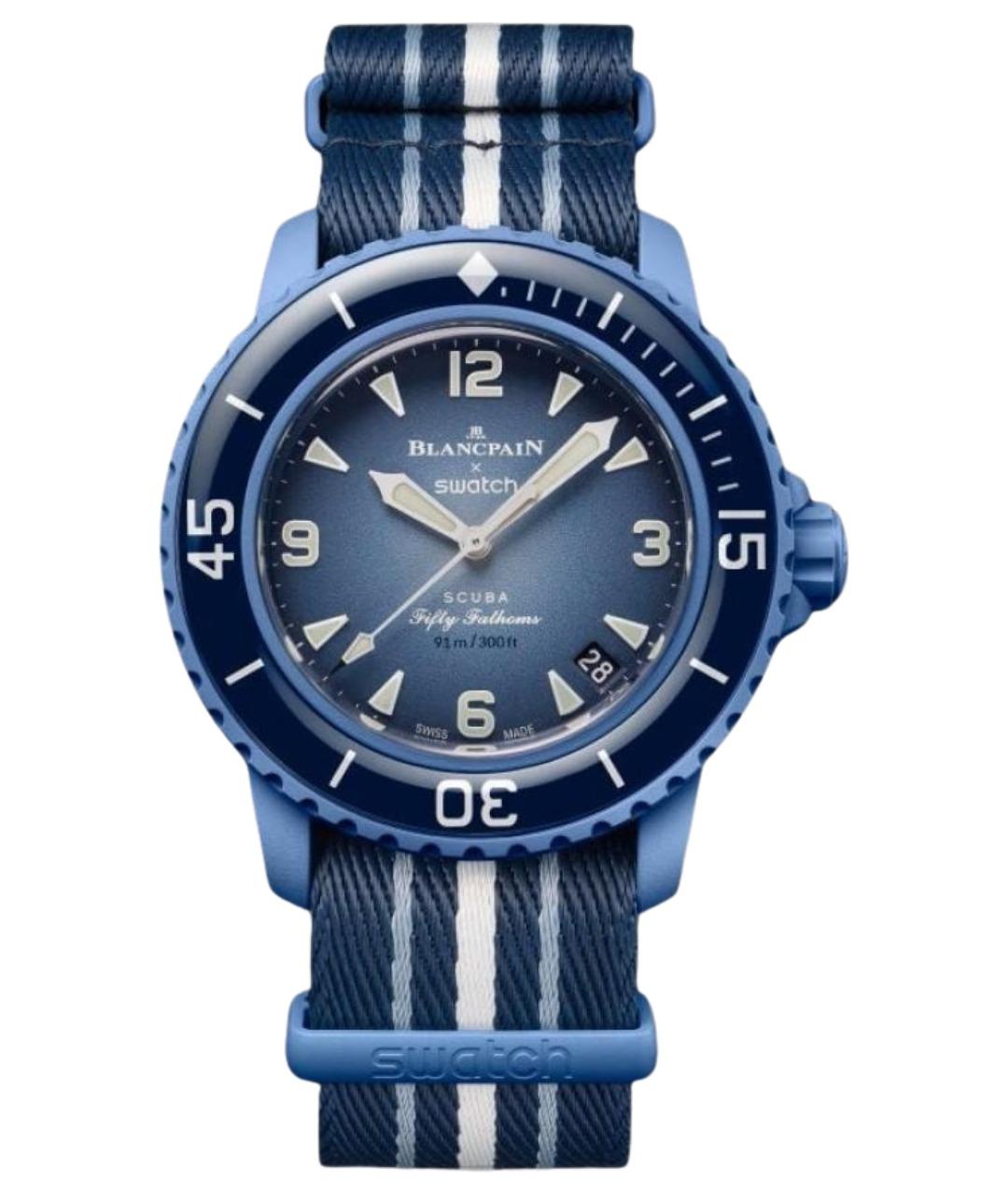 Swatch Синие керамические часы, фото 1