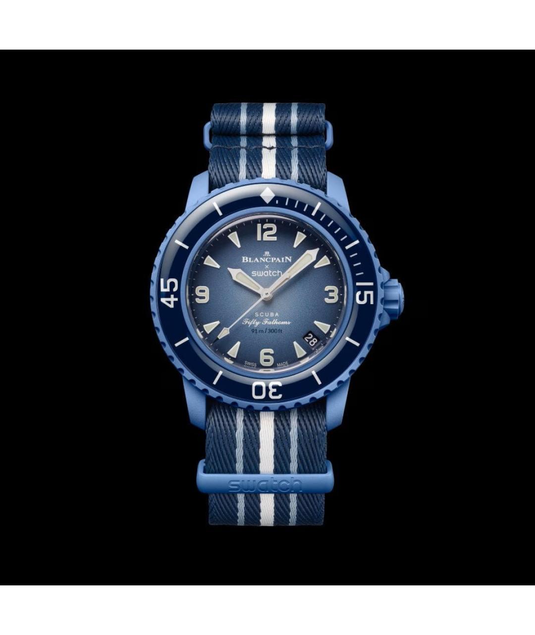 Swatch Синие керамические часы, фото 7