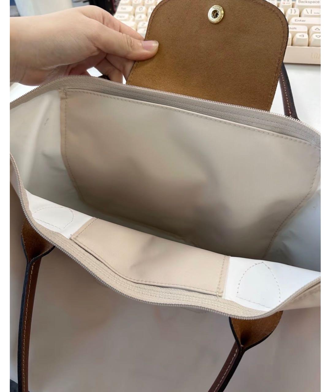 LONGCHAMP Бежевая сумка тоут, фото 5