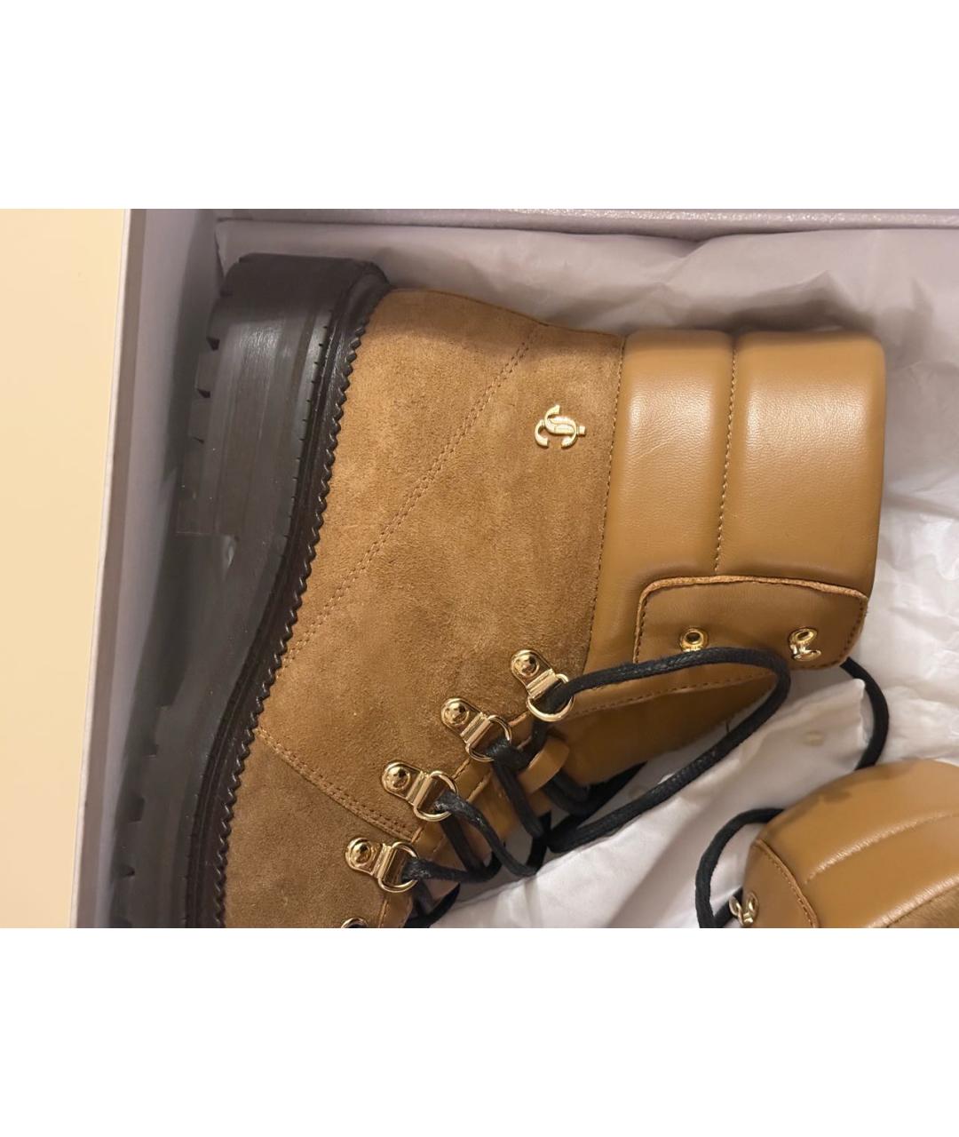 JIMMY CHOO Горчичные замшевые ботинки, фото 5