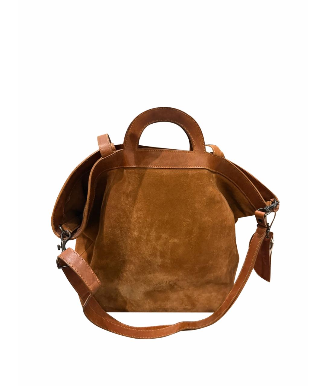 MARSELL Коричневая замшевая сумка тоут, фото 1