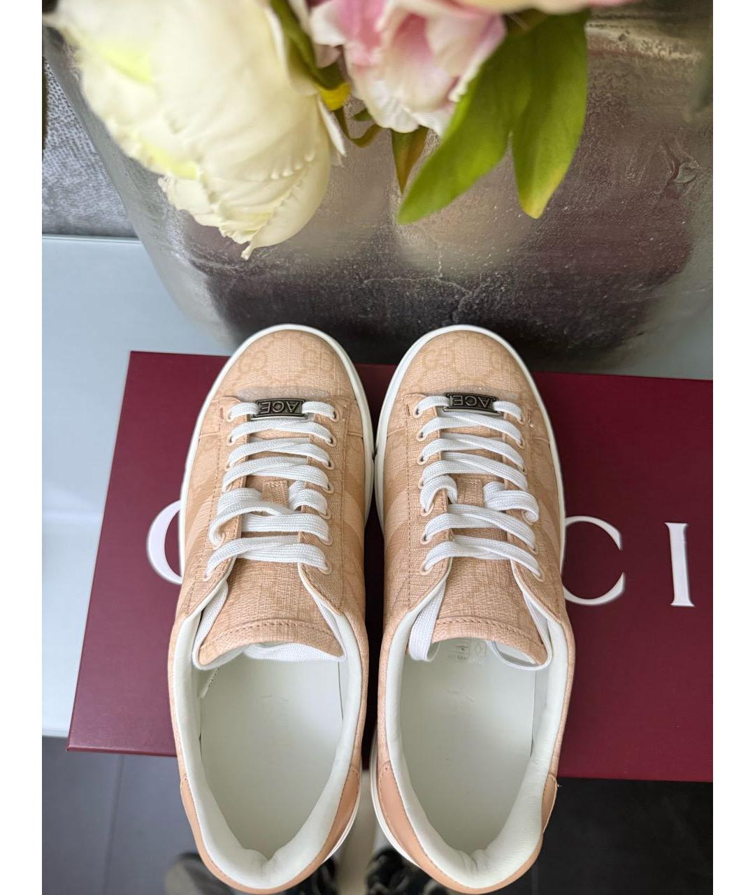 GUCCI Розовые кеды, фото 3