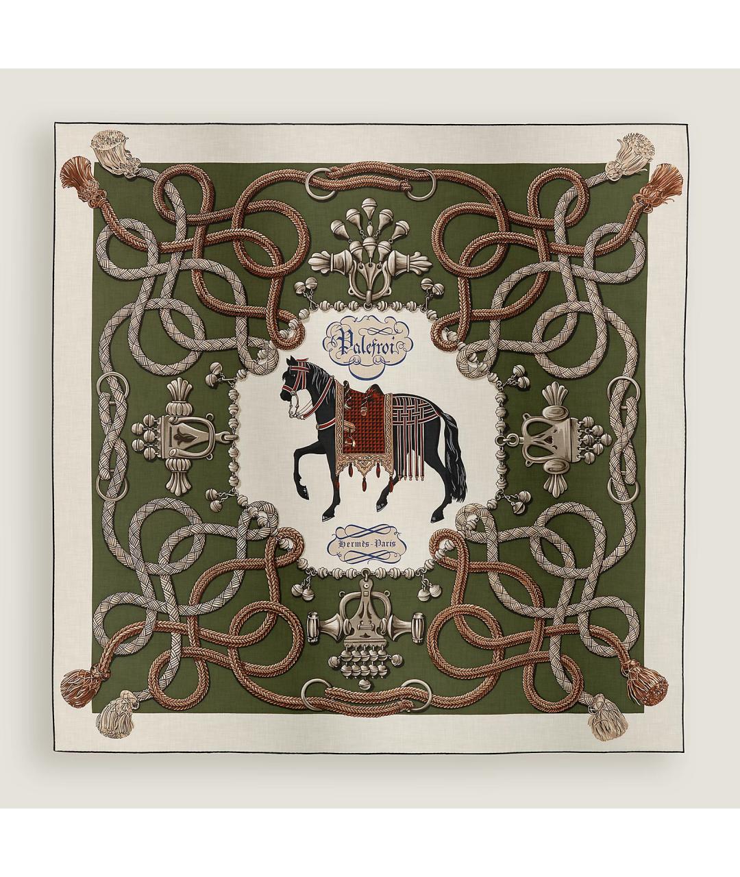 HERMES Мульти кашемировый платок, фото 4