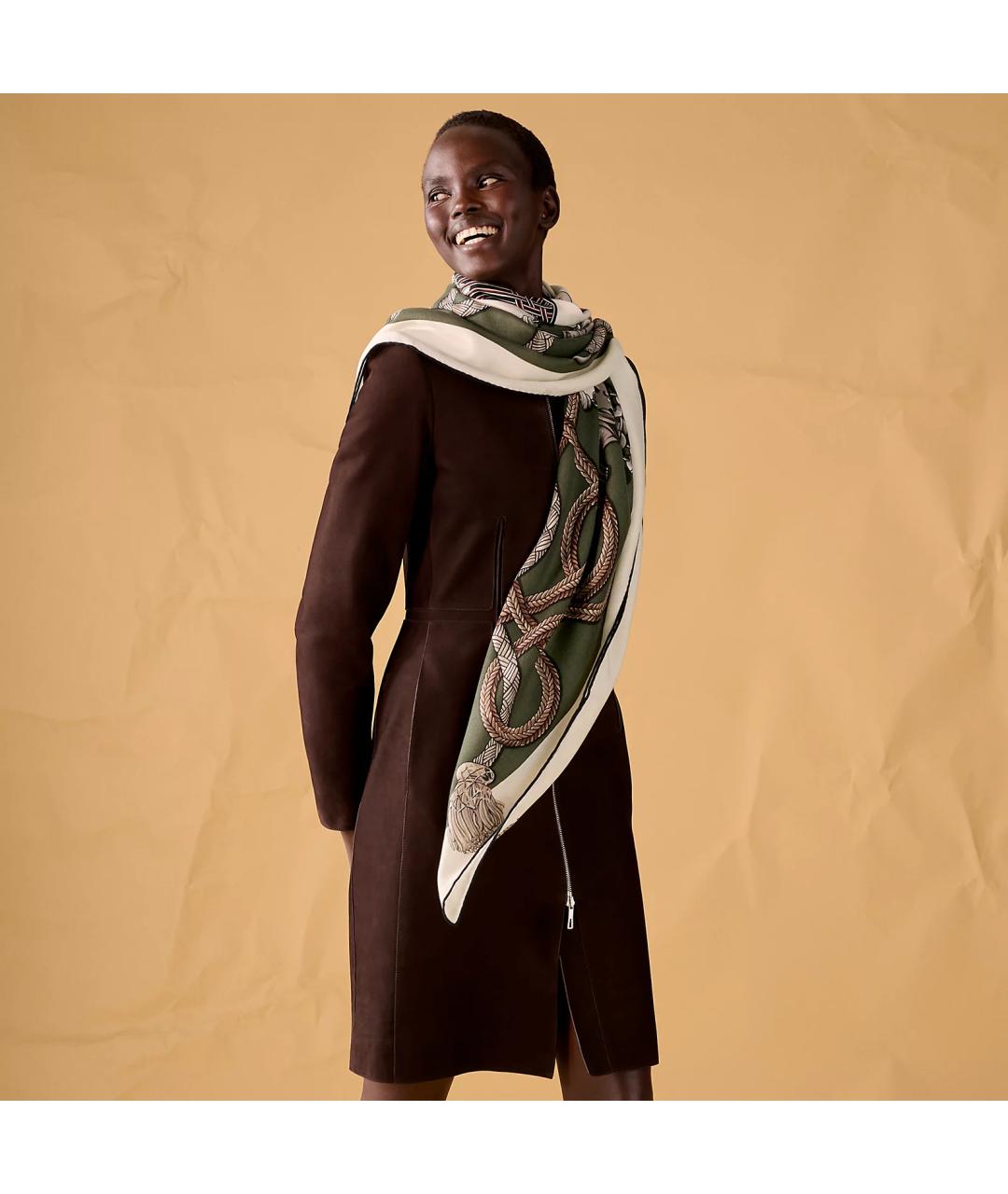 HERMES Мульти кашемировый платок, фото 3