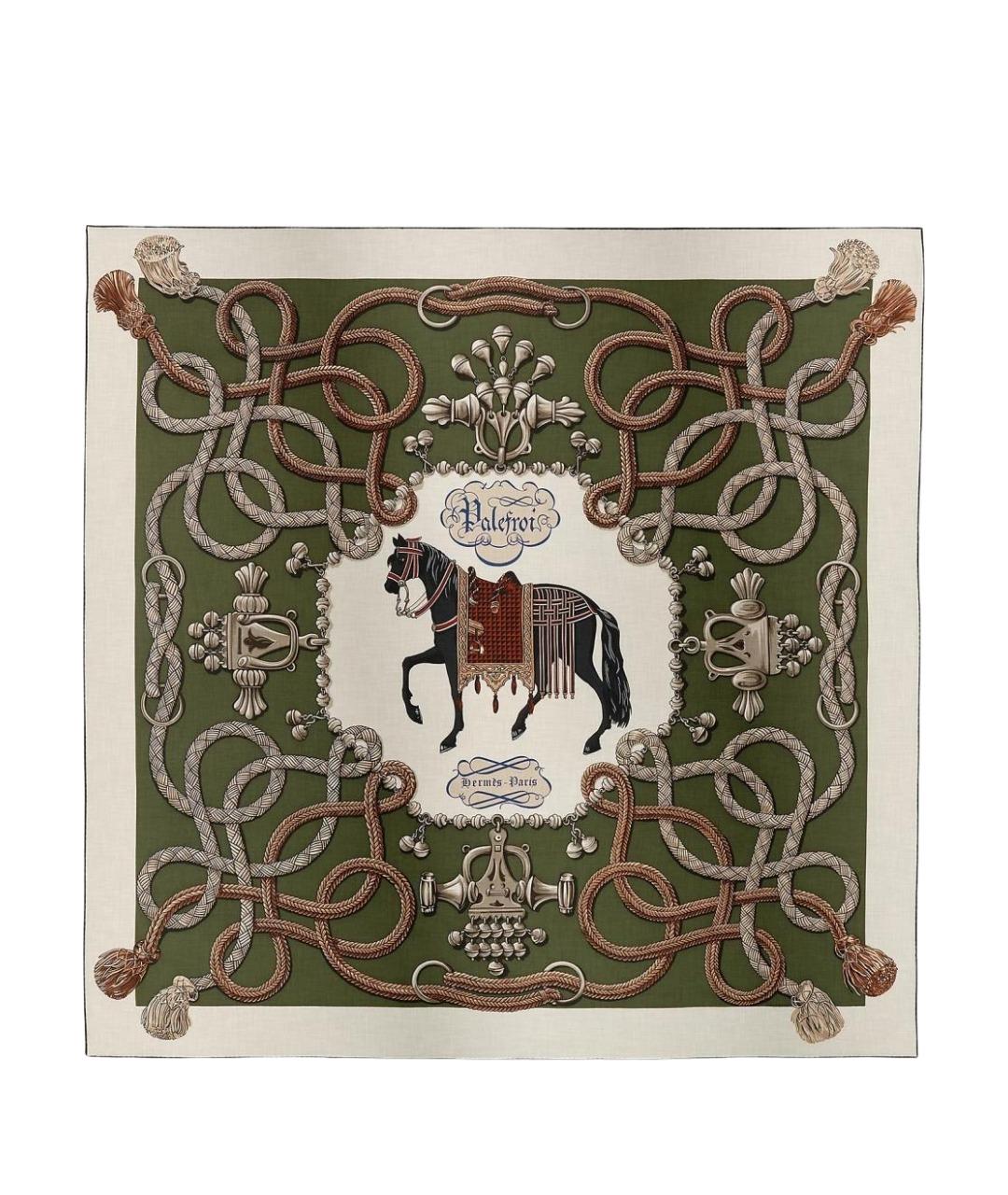 HERMES Мульти кашемировый платок, фото 1