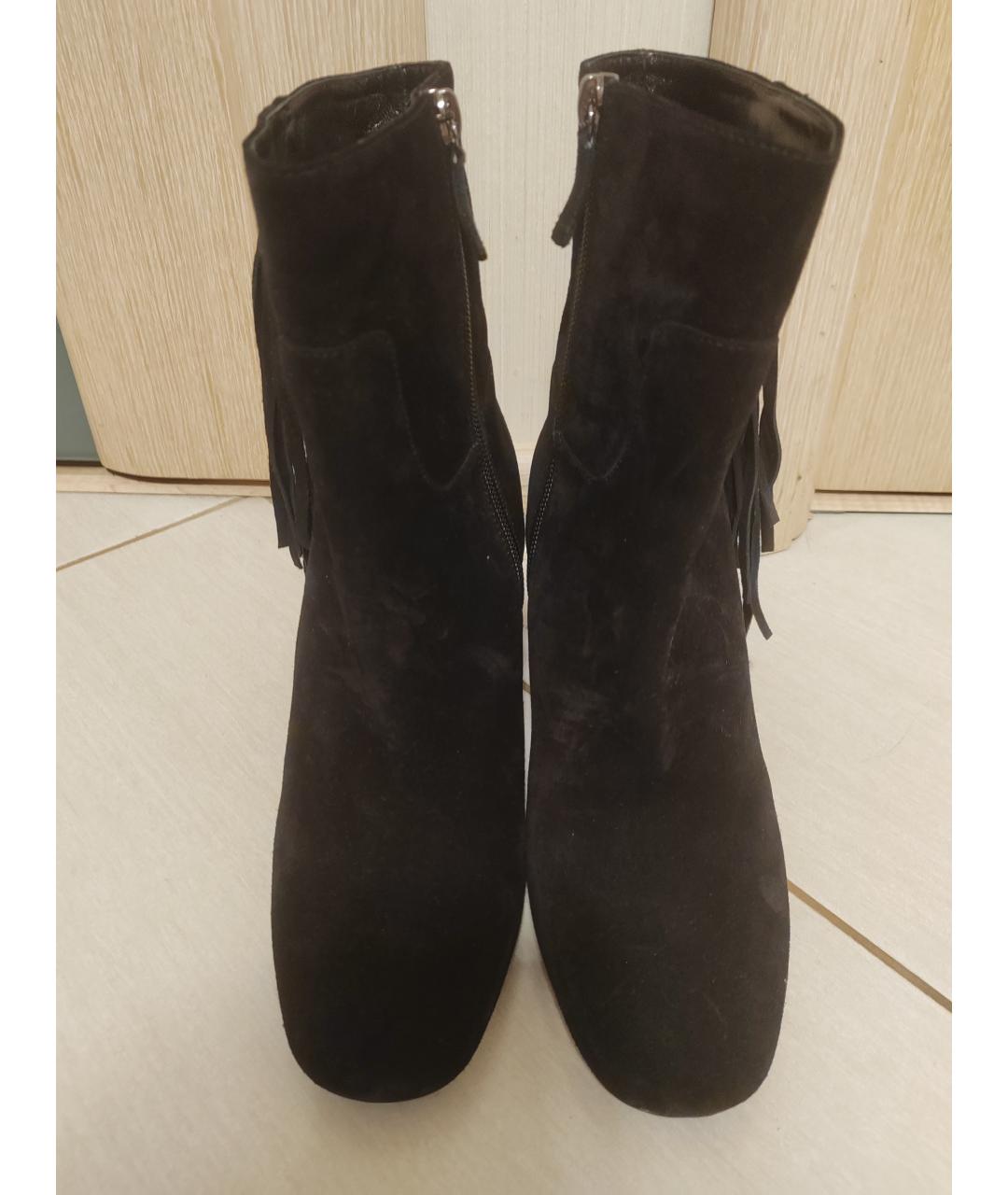 LONGCHAMP Черные замшевые ботильоны, фото 2