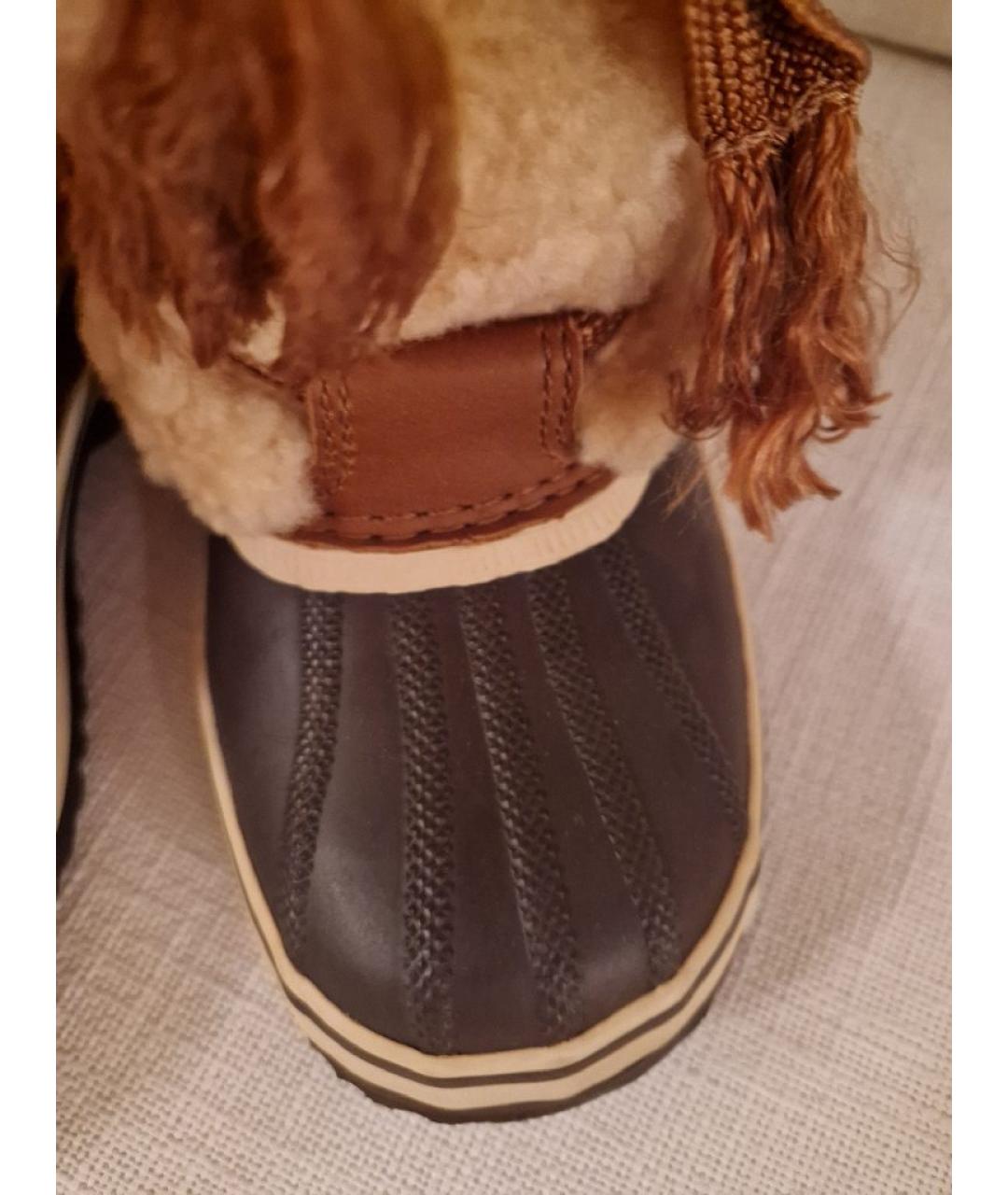 CHLOE Коричневые кожаные ботинки, фото 5