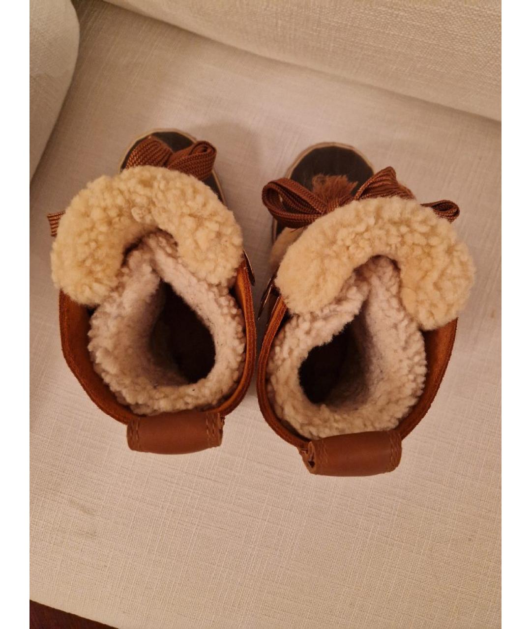 CHLOE Коричневые кожаные ботинки, фото 8