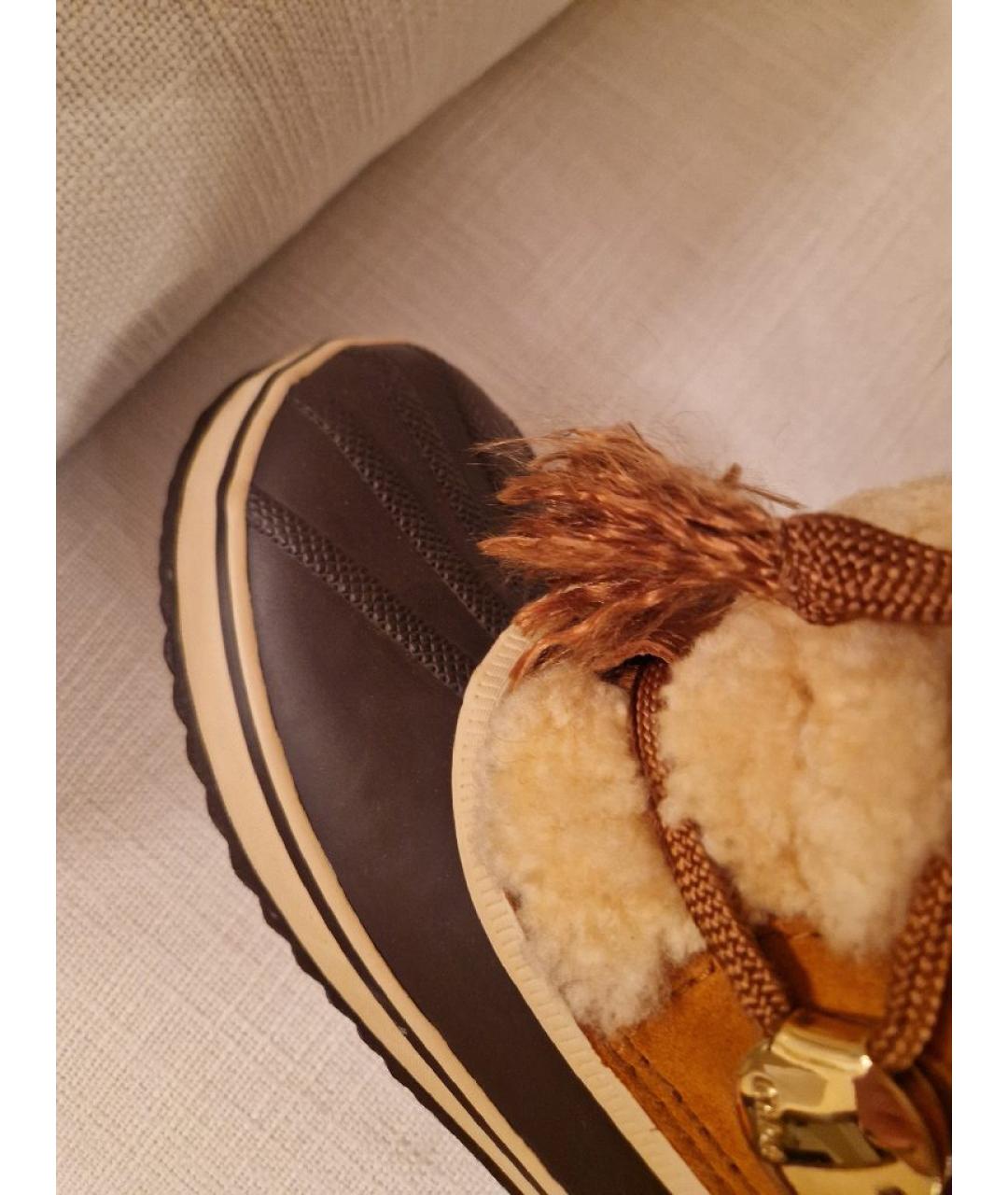 CHLOE Коричневые кожаные ботинки, фото 7