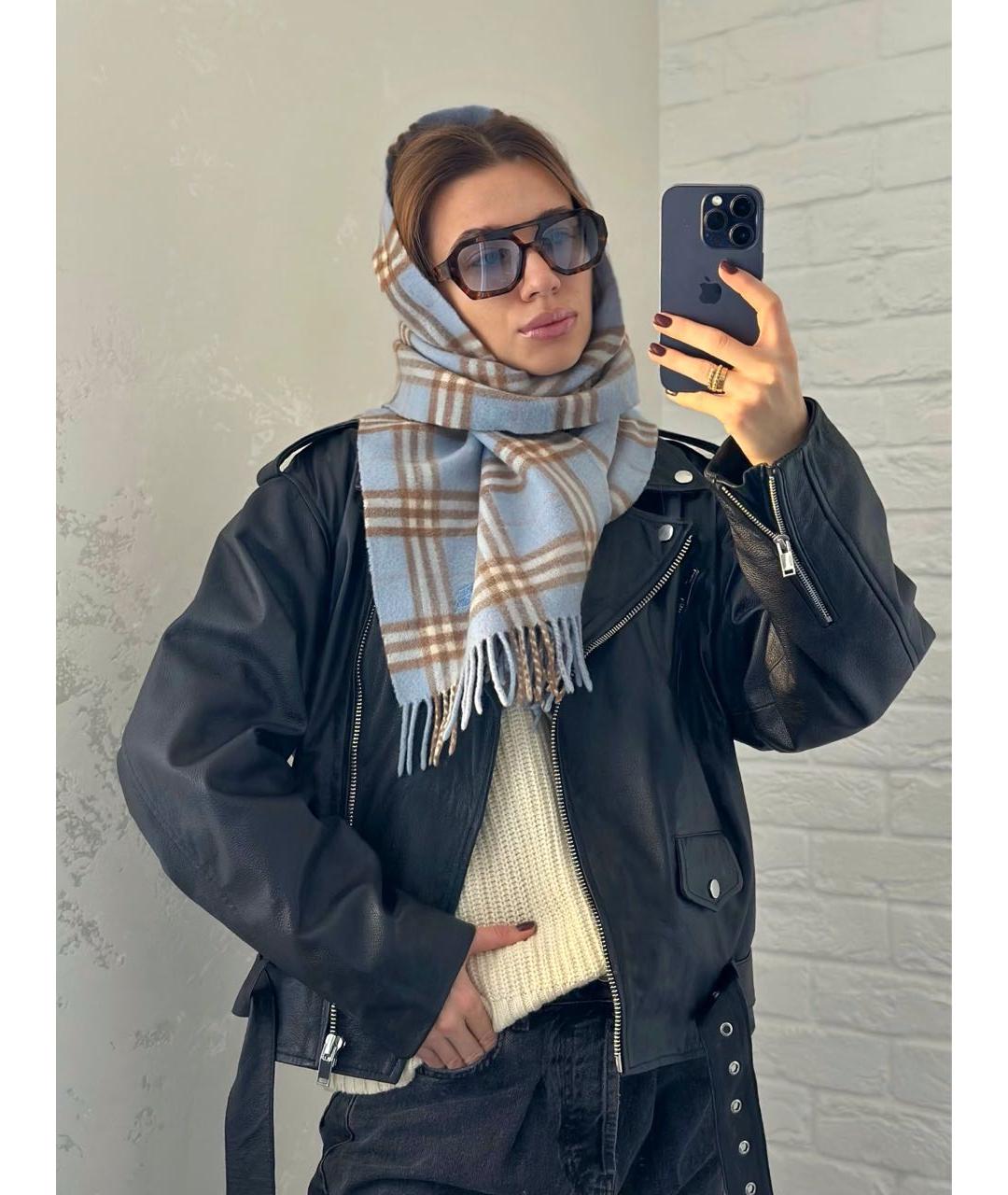 BURBERRY Мульти шерстяной шарф, фото 7