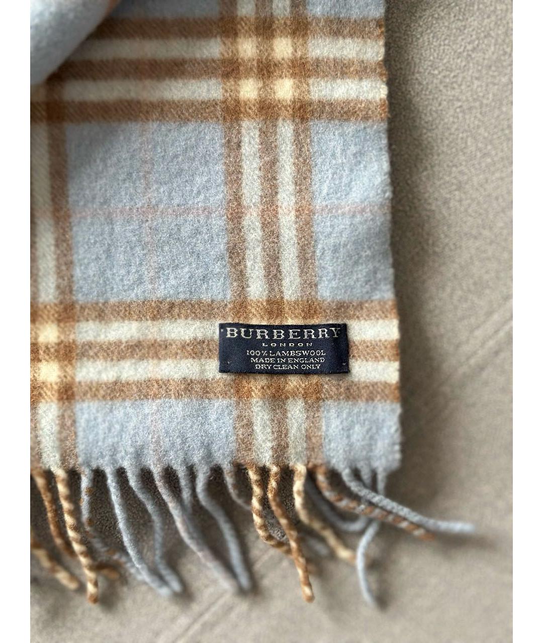 BURBERRY Мульти шерстяной шарф, фото 5