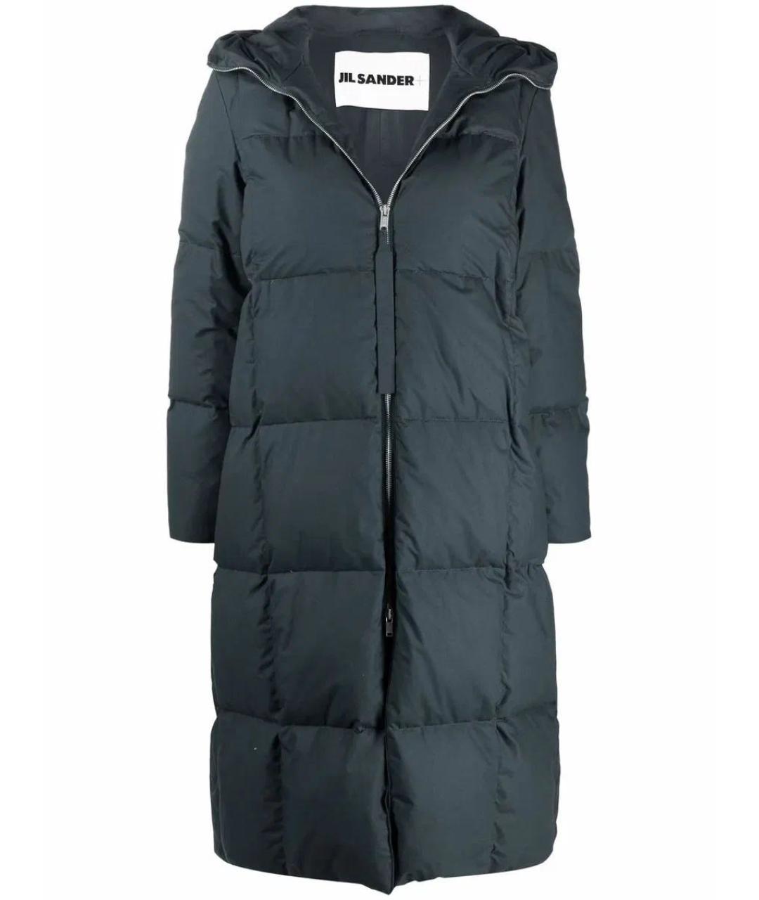 JIL SANDER Черный полиэстеровый пуховик, фото 1