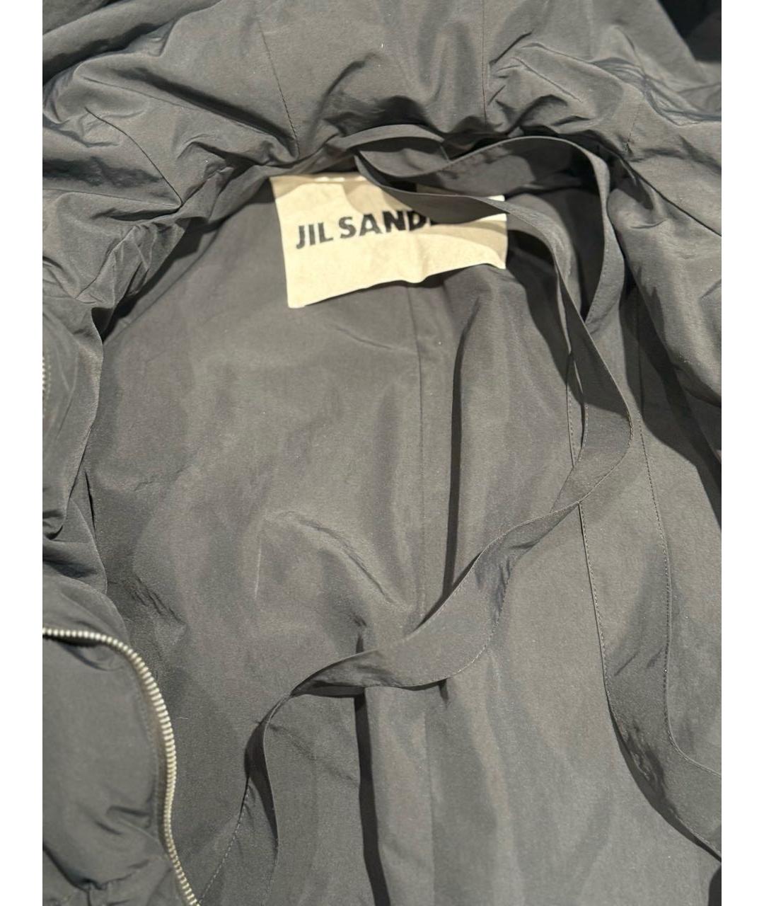 JIL SANDER Черный полиэстеровый пуховик, фото 4