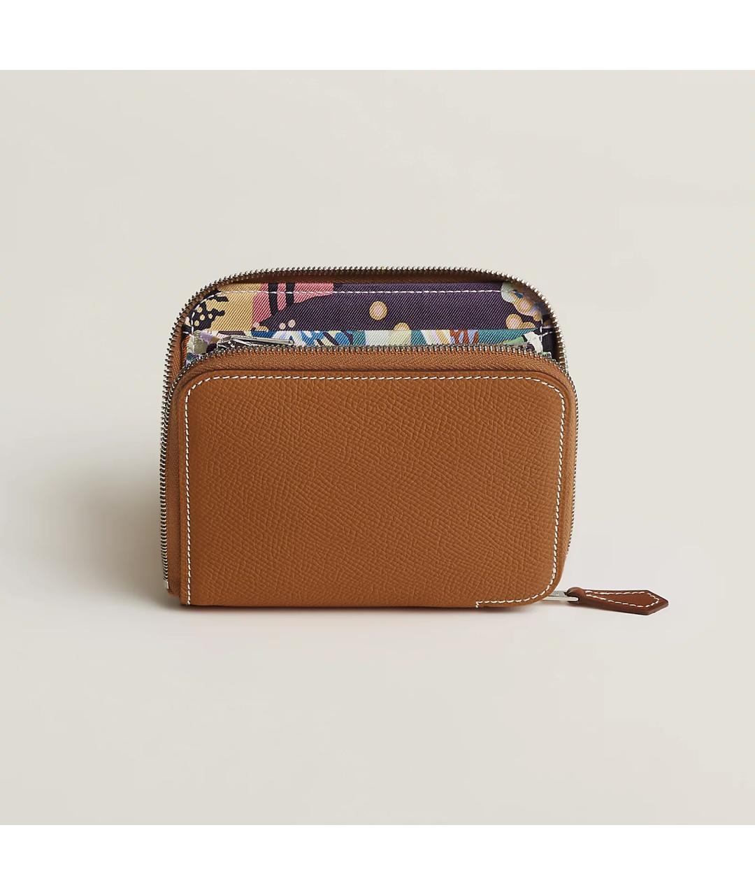 HERMES Бежевый кожаный кошелек, фото 3