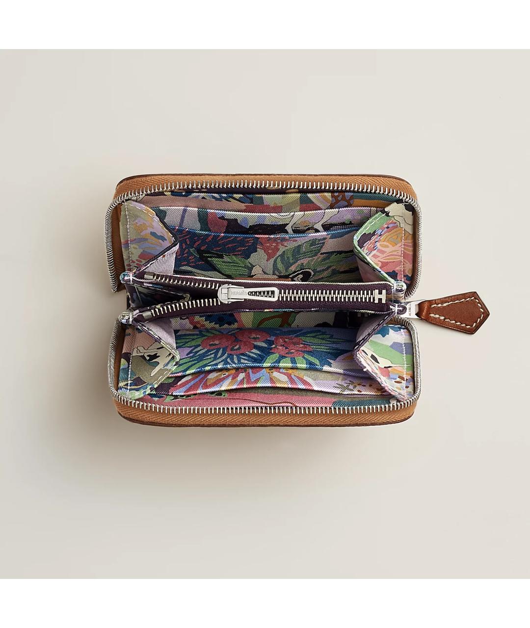 HERMES Бежевый кожаный кошелек, фото 2