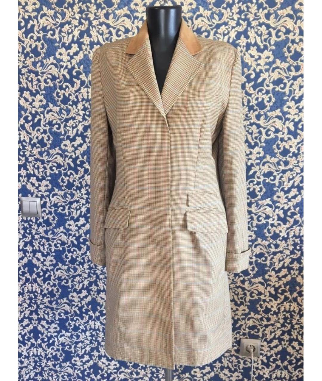 PAUL SMITH Бежевый шерстяной жакет/пиджак, фото 9