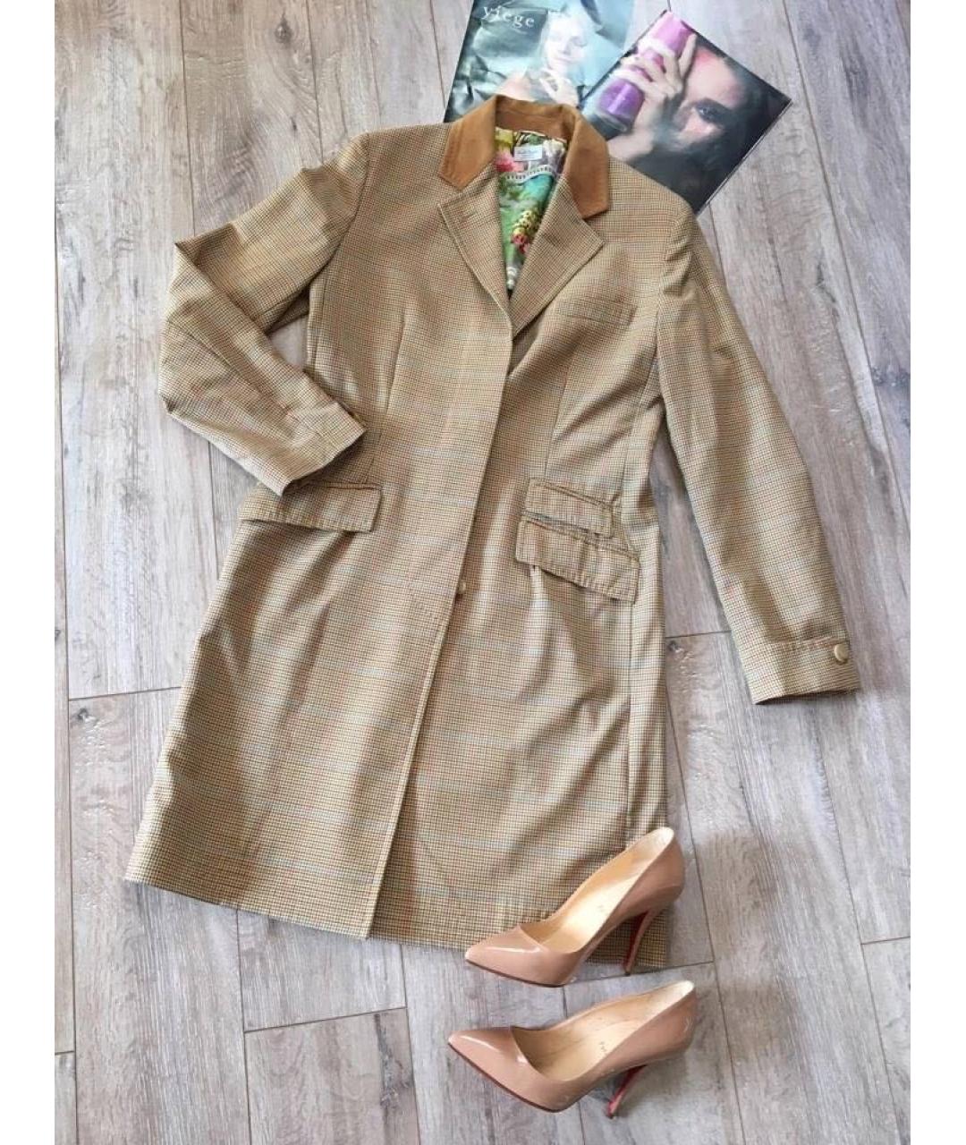 PAUL SMITH Бежевый шерстяной жакет/пиджак, фото 3