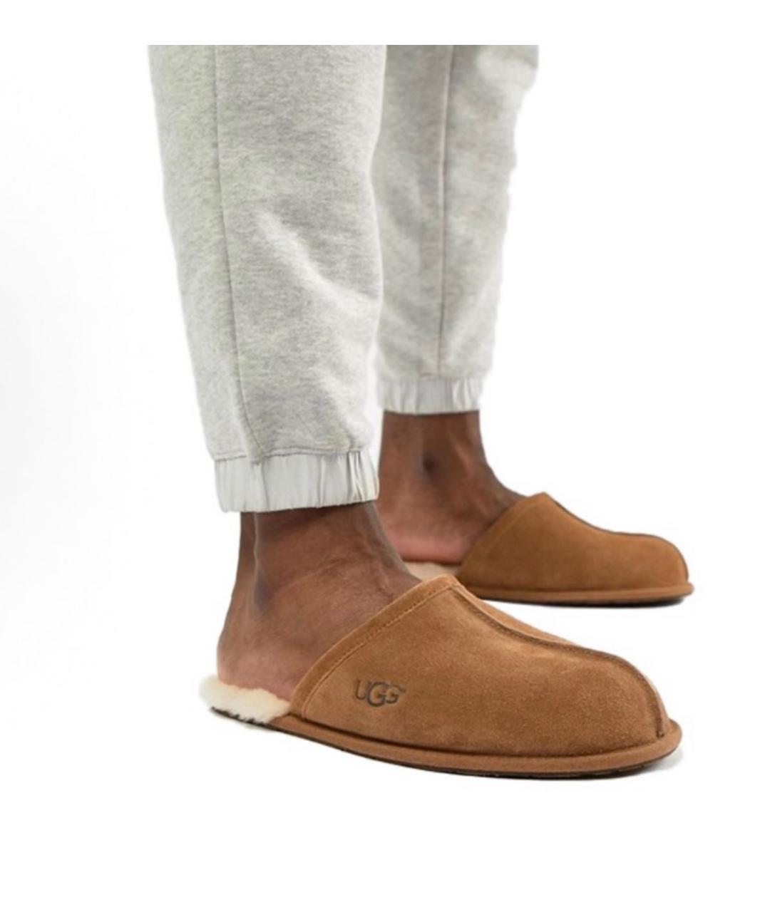 UGG AUSTRALIA Коричневые замшевые сабо, фото 3