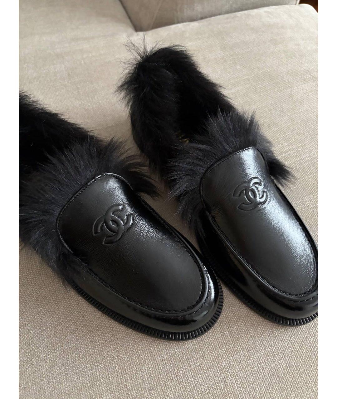 CHANEL Черные кожаные лоферы, фото 2