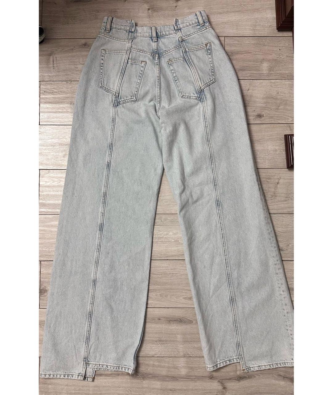 REFORMATION Голубые хлопковые джинсы клеш, фото 7