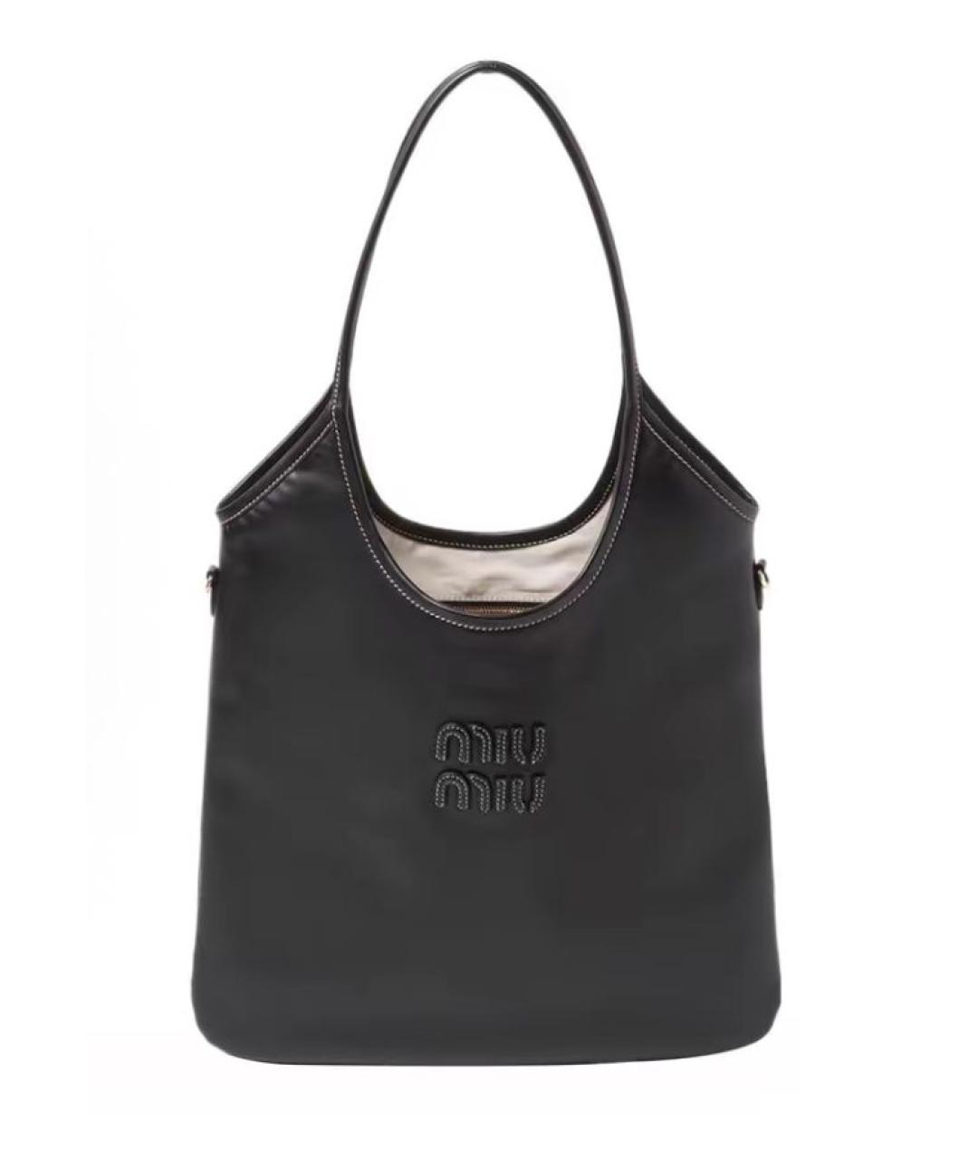 MIU MIU Черная кожаная сумка с короткими ручками, фото 8