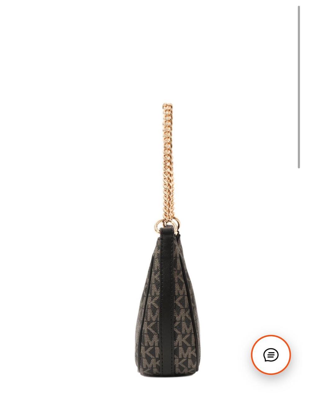 MICHAEL KORS Антрацитовая кожаная сумка с короткими ручками, фото 2