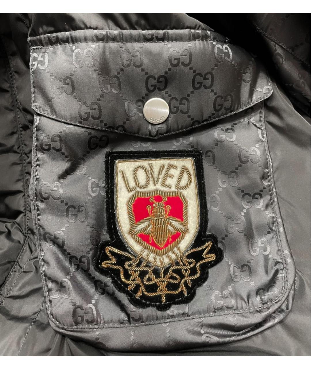 GUCCI Черный полиэстеровый пуховик, фото 7