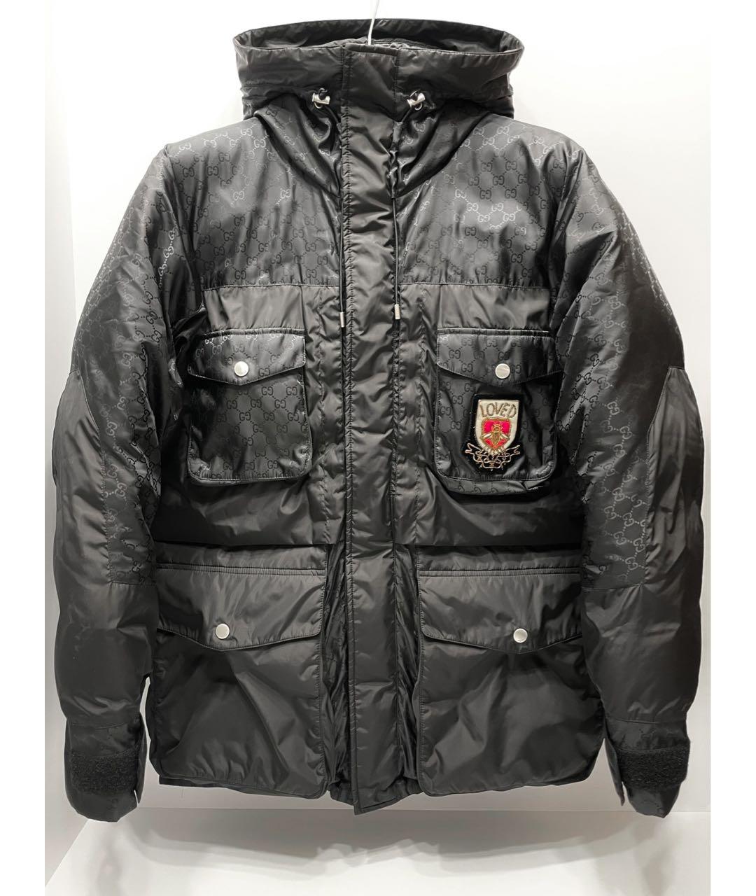 GUCCI Черный полиэстеровый пуховик, фото 3
