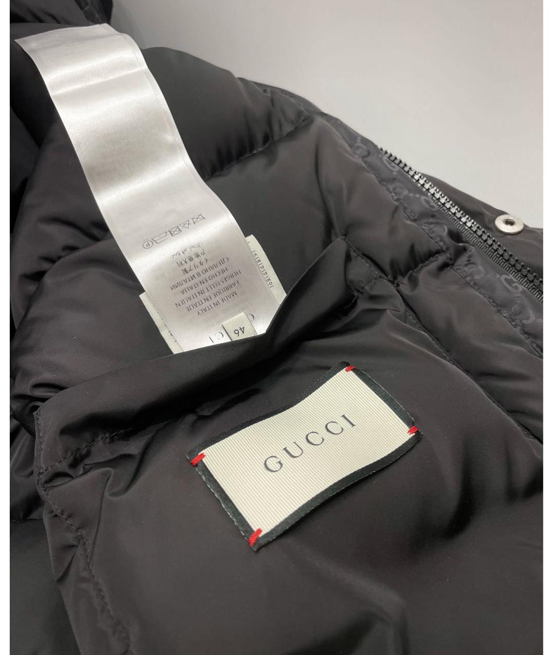 GUCCI Черный полиэстеровый пуховик, фото 8