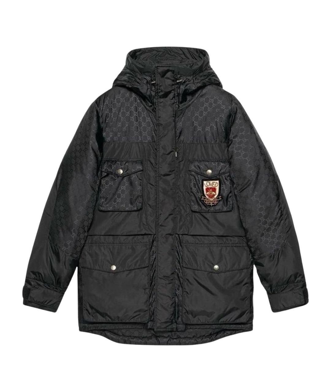 GUCCI Черный полиэстеровый пуховик, фото 1