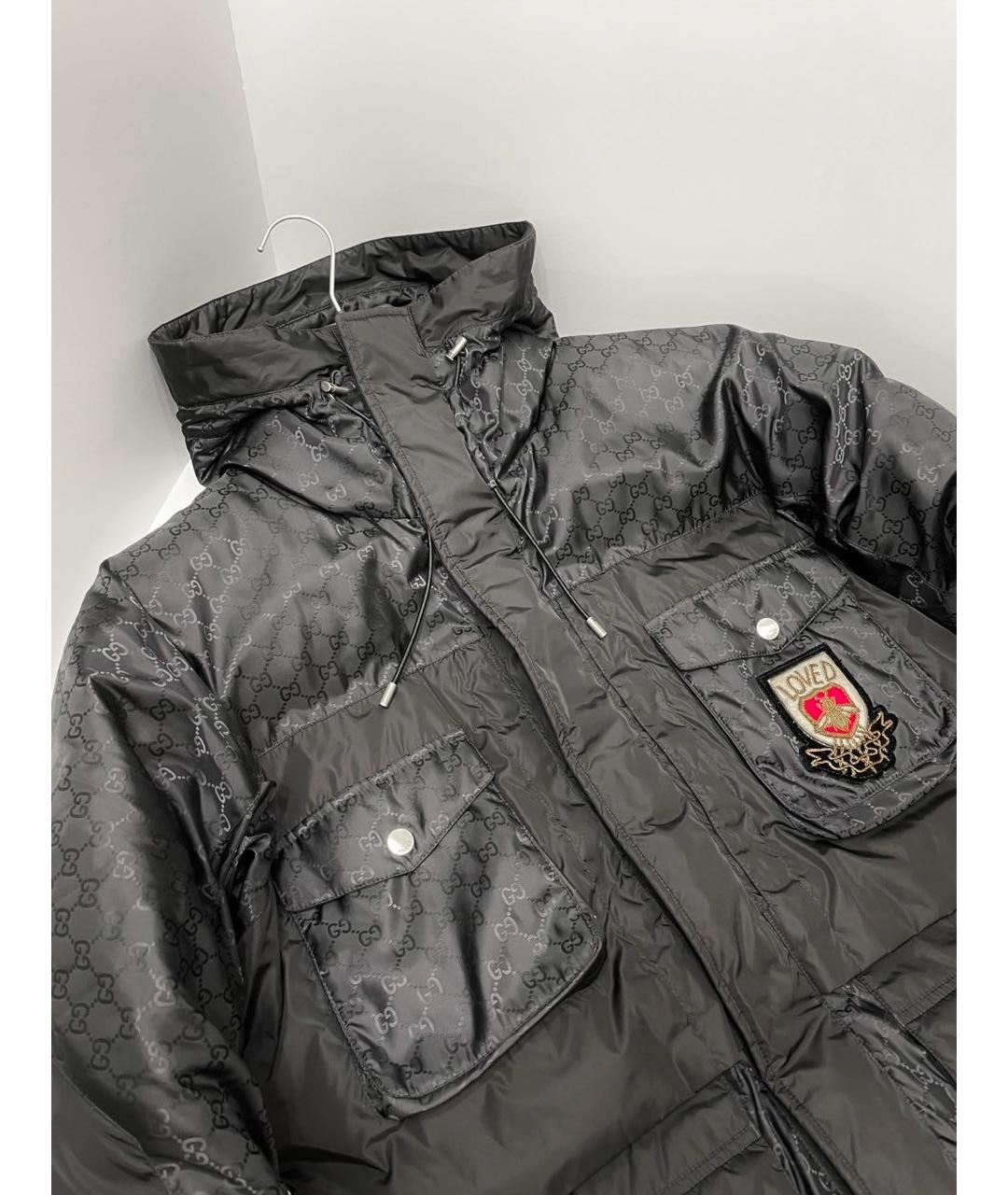 GUCCI Черный полиэстеровый пуховик, фото 6
