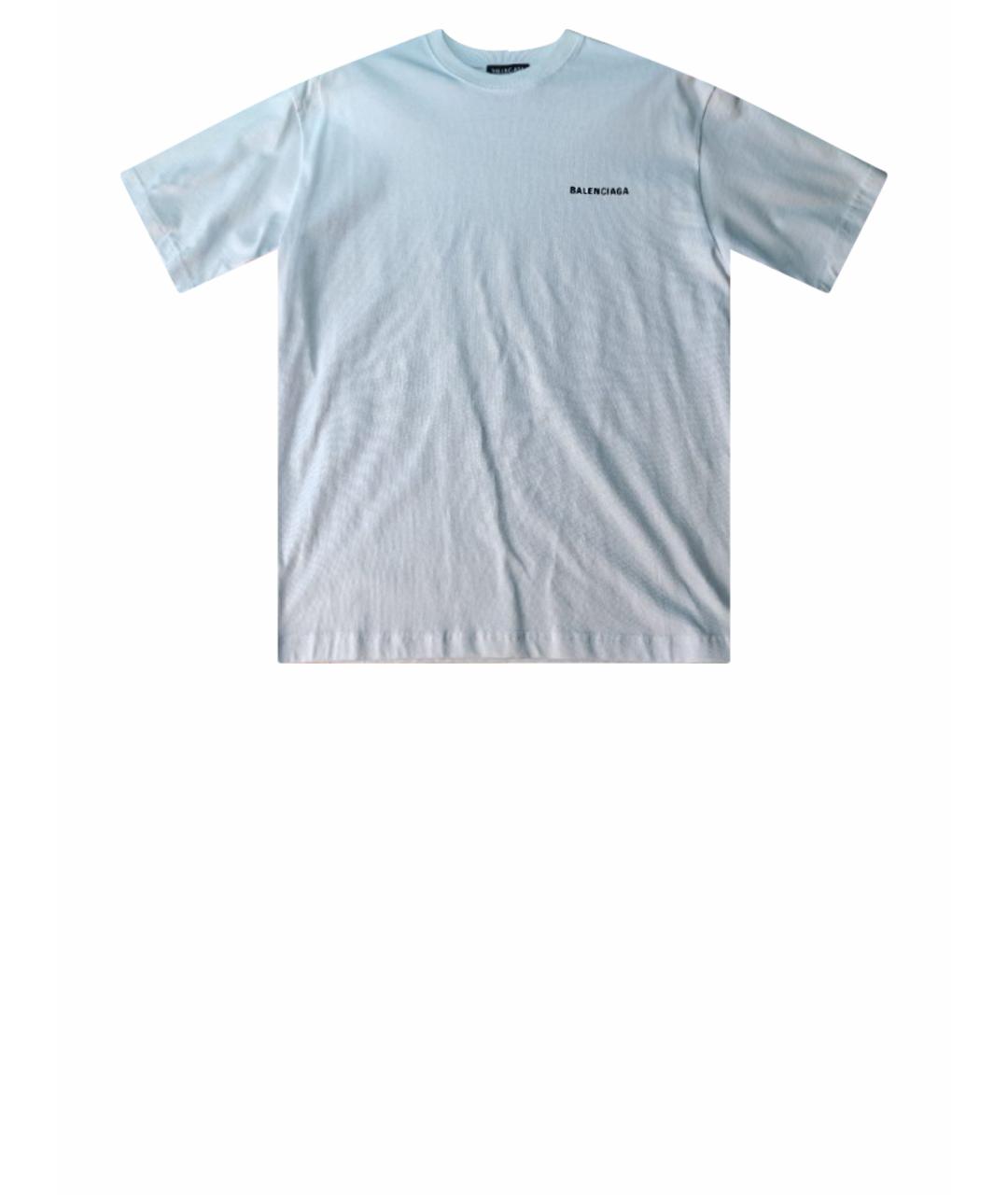 BALENCIAGA Белая хлопковая футболка, фото 1