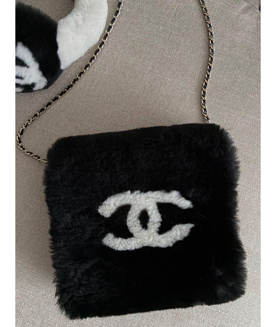 CHANEL Черные шерстяные перчатки, фото 2