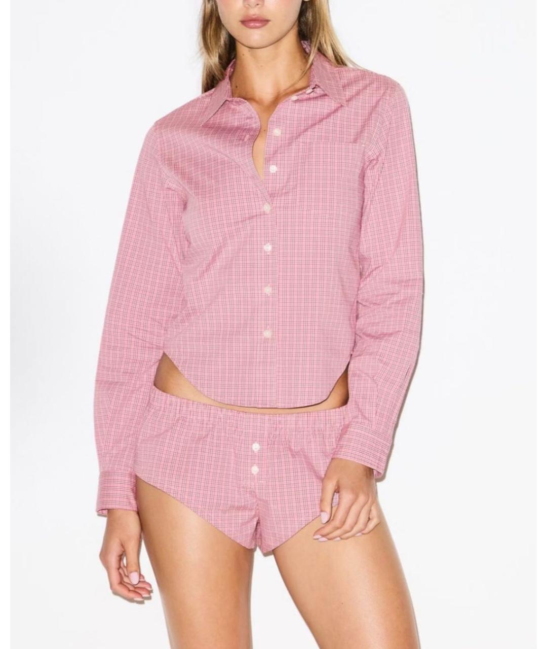 SKIMS Розовая хлопковая пижама, фото 5