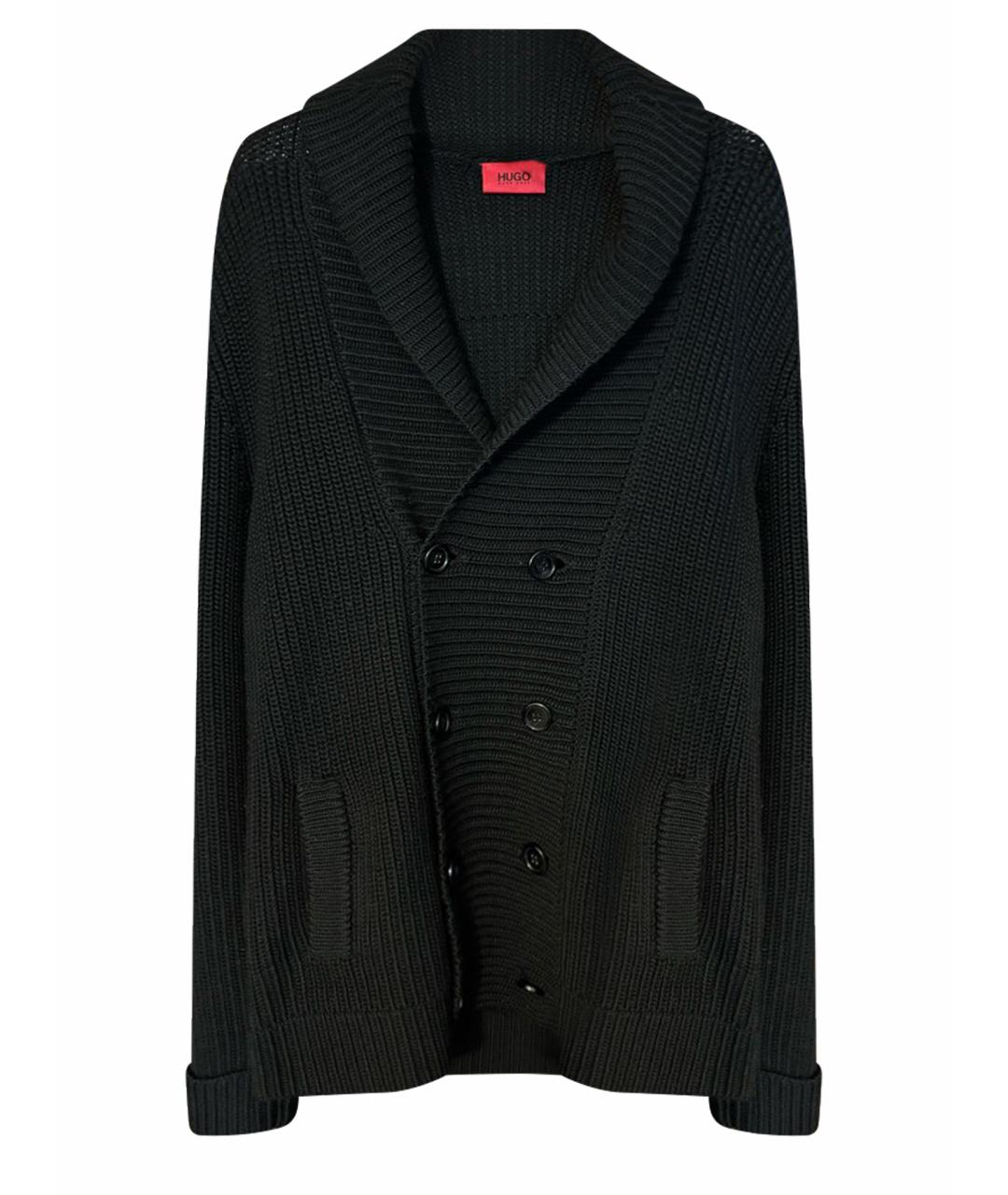 HUGO BOSS Черный шерстяной кардиган, фото 1