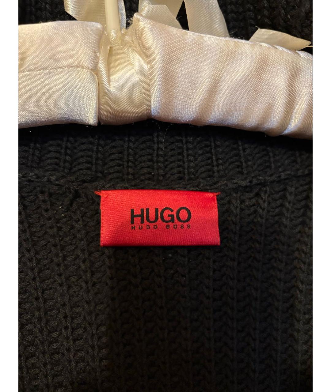 HUGO BOSS Черный шерстяной кардиган, фото 3