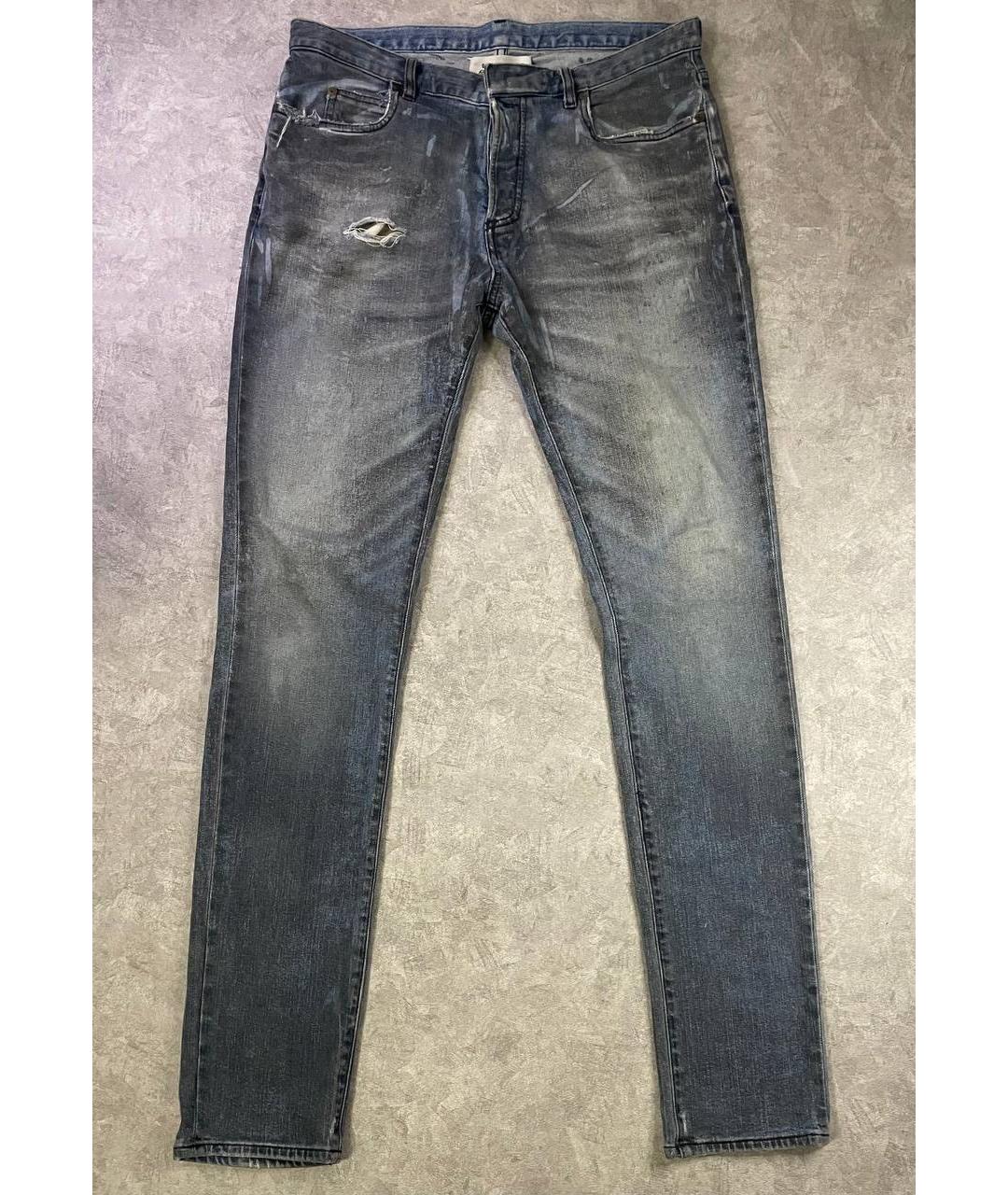 MAISON MARGIELA Синие хлопковые джинсы скинни, фото 6