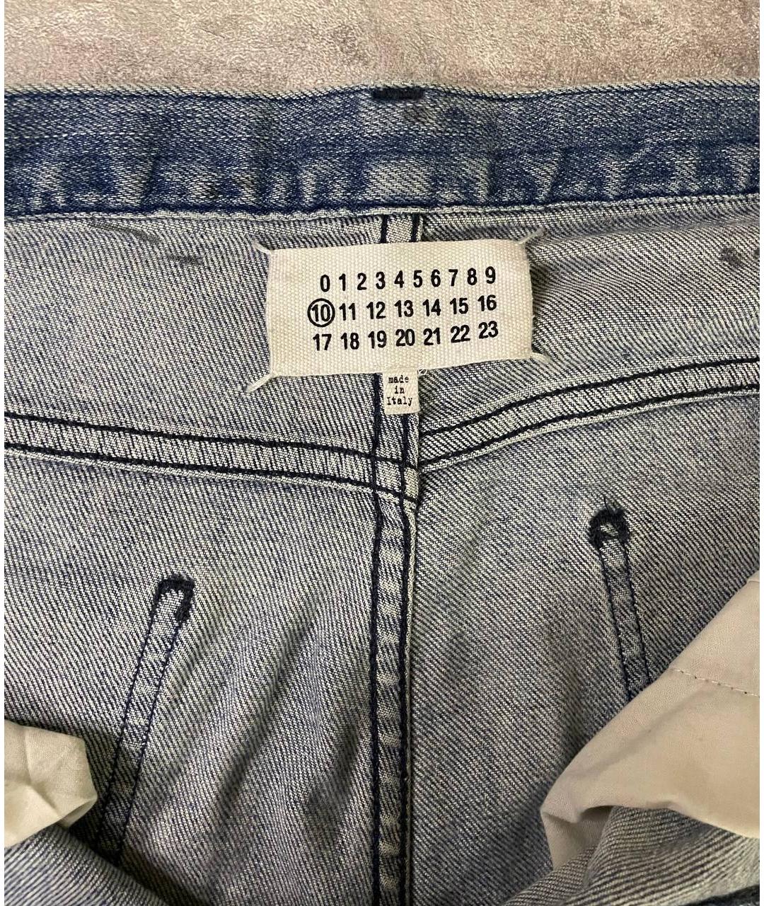 MAISON MARGIELA Синие хлопковые джинсы скинни, фото 4