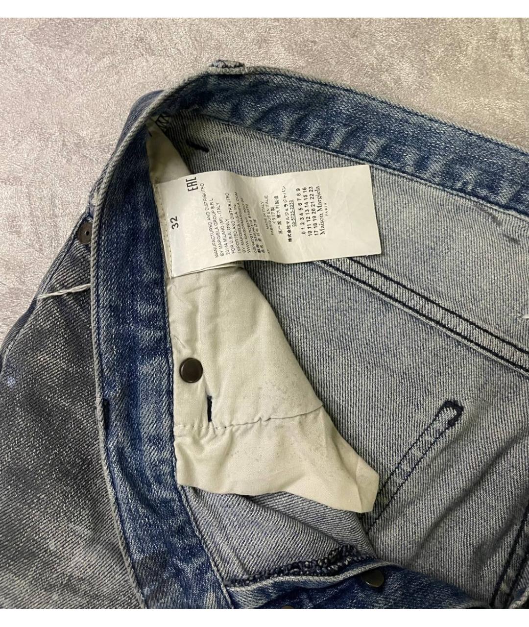 MAISON MARGIELA Синие хлопковые джинсы скинни, фото 5