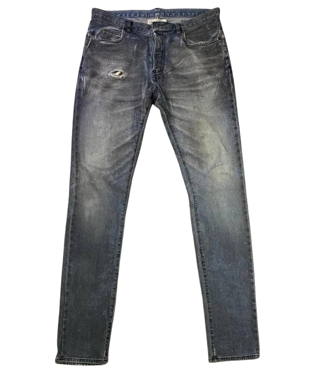 MAISON MARGIELA Синие хлопковые джинсы скинни, фото 1