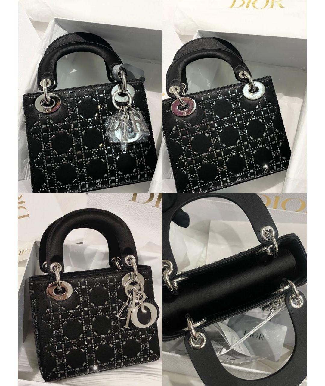 CHRISTIAN DIOR Черная кожаная сумка через плечо, фото 2