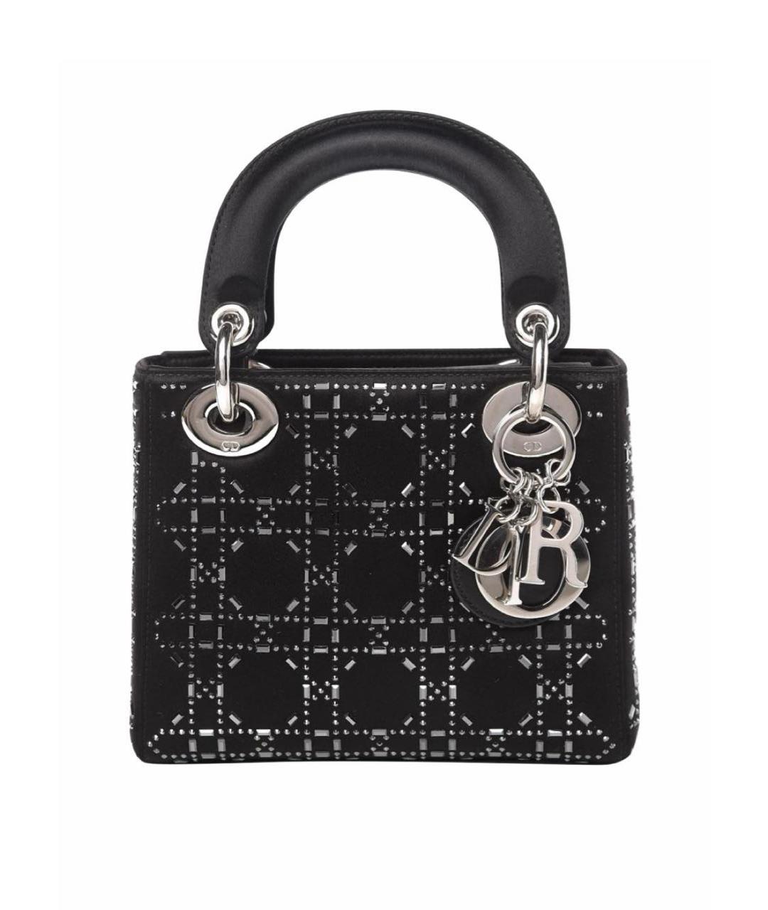 CHRISTIAN DIOR Черная кожаная сумка через плечо, фото 3