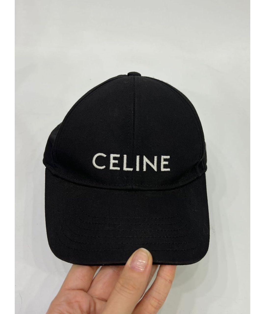 CELINE Черная хлопковая кепка, фото 5