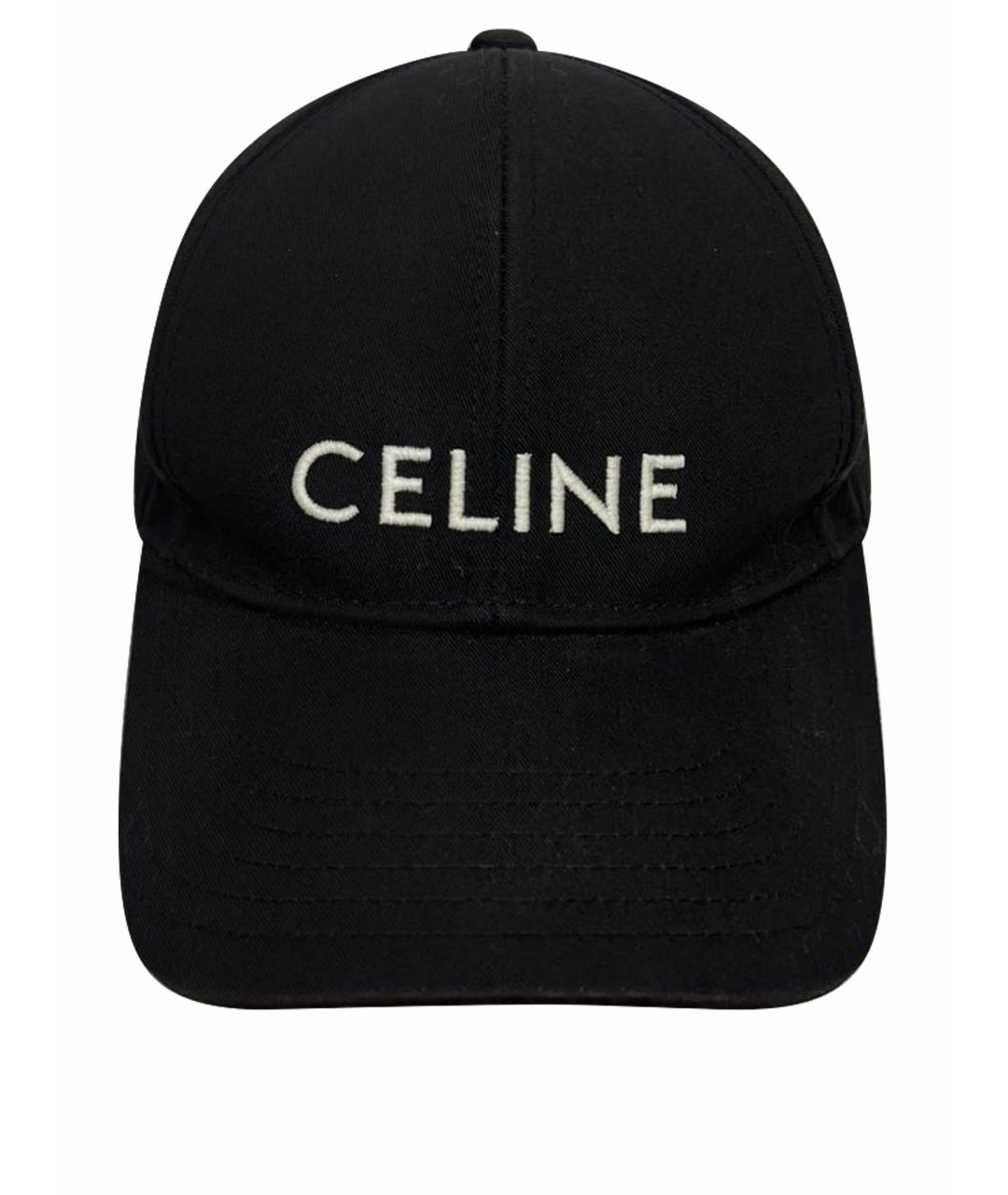 CELINE Черная хлопковая кепка, фото 1