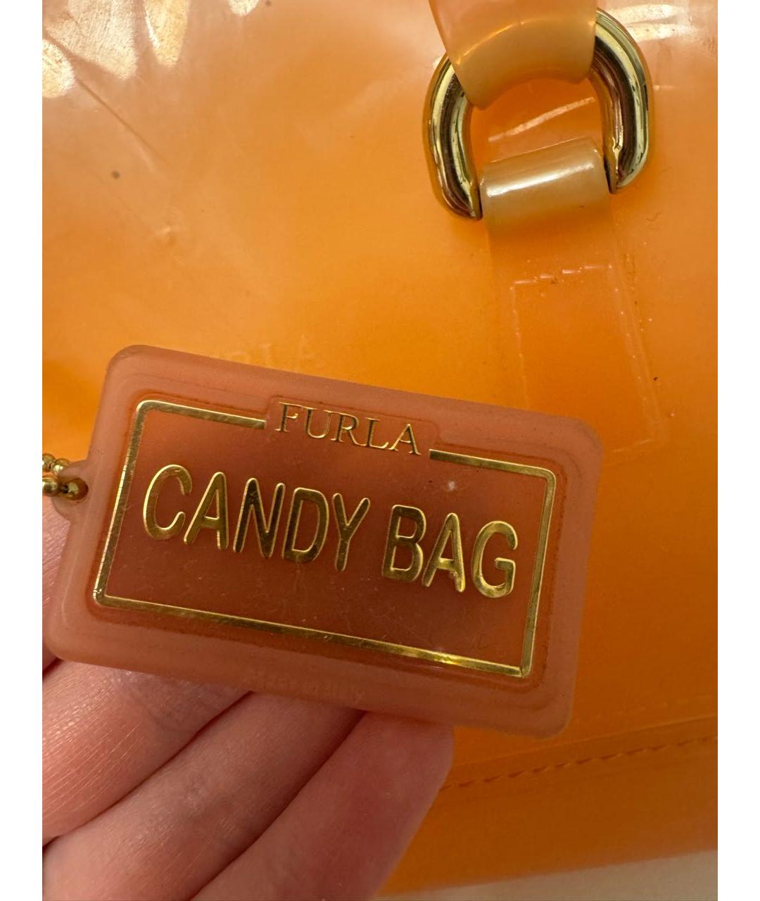 FURLA Коралловая сумка с короткими ручками, фото 5
