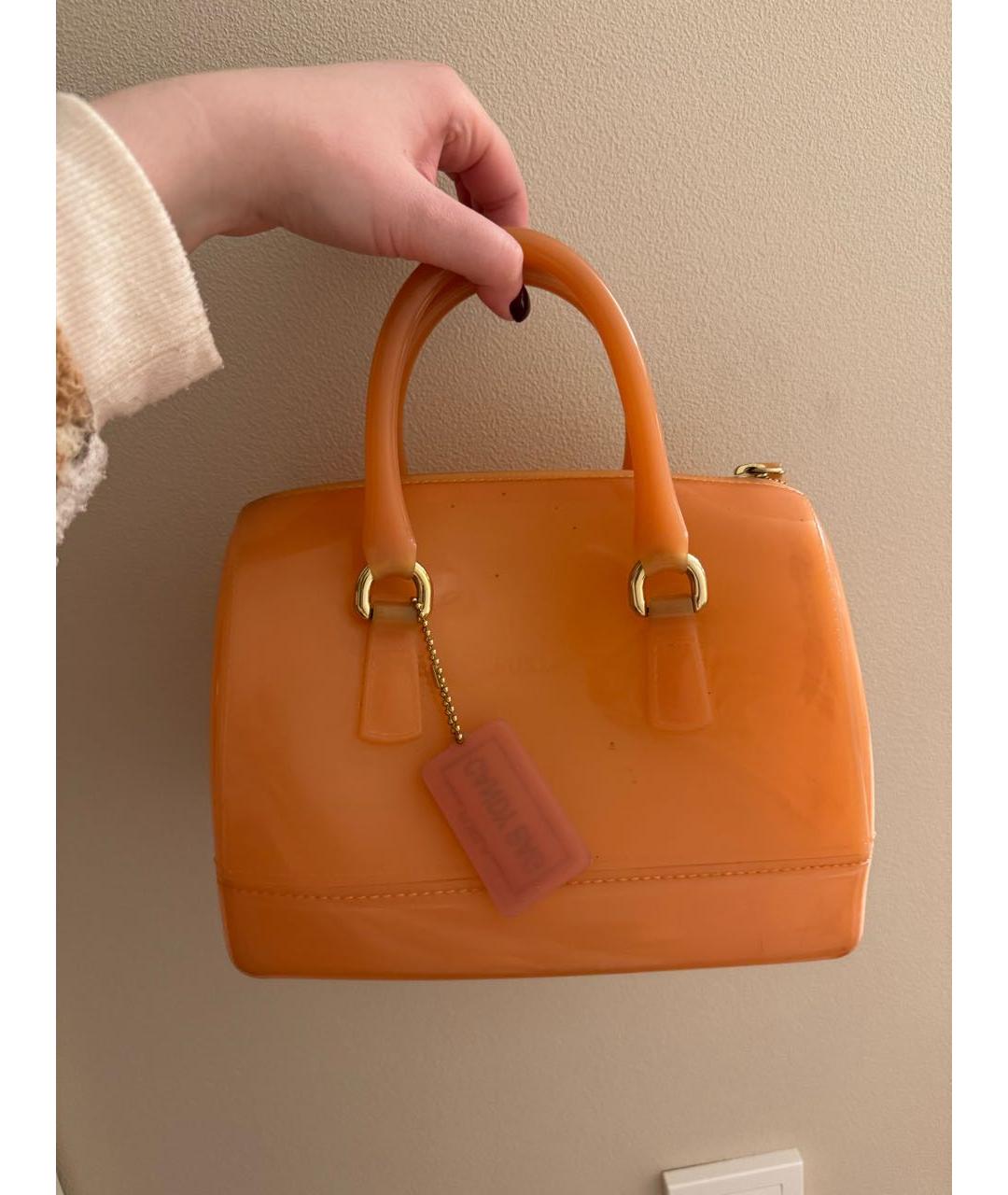 FURLA Коралловая сумка с короткими ручками, фото 3