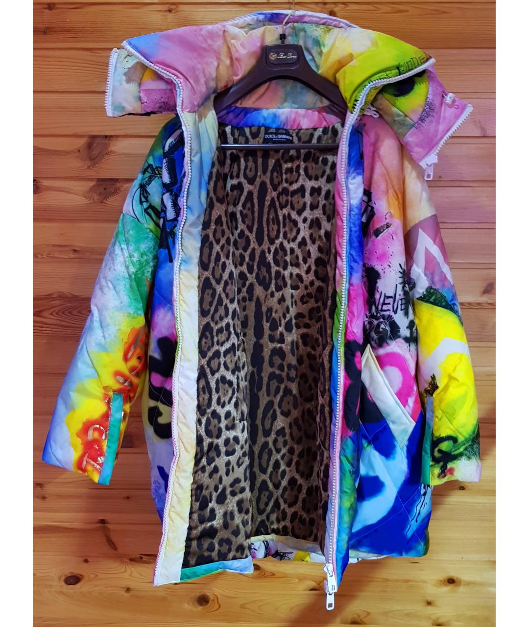 DOLCE&GABBANA Мульти полиэстеровый пуховик, фото 2