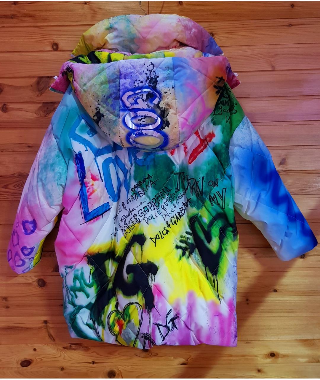 DOLCE&GABBANA Мульти полиэстеровый пуховик, фото 4