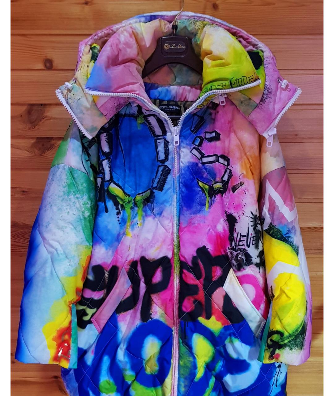 DOLCE&GABBANA Мульти полиэстеровый пуховик, фото 3