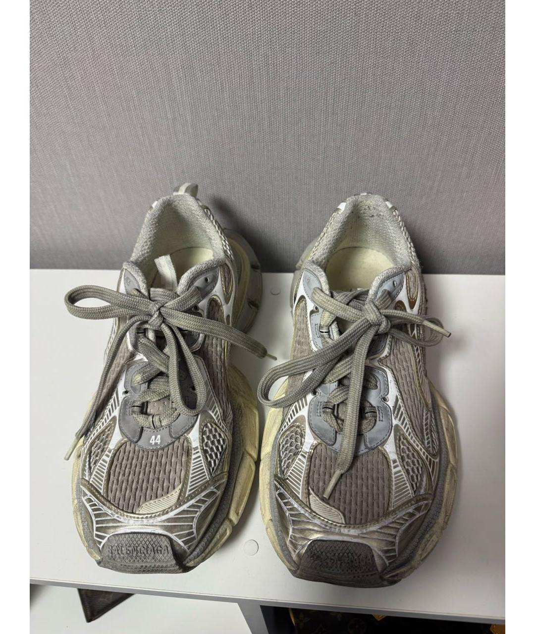 BALENCIAGA Серые текстильные низкие кроссовки / кеды, фото 2
